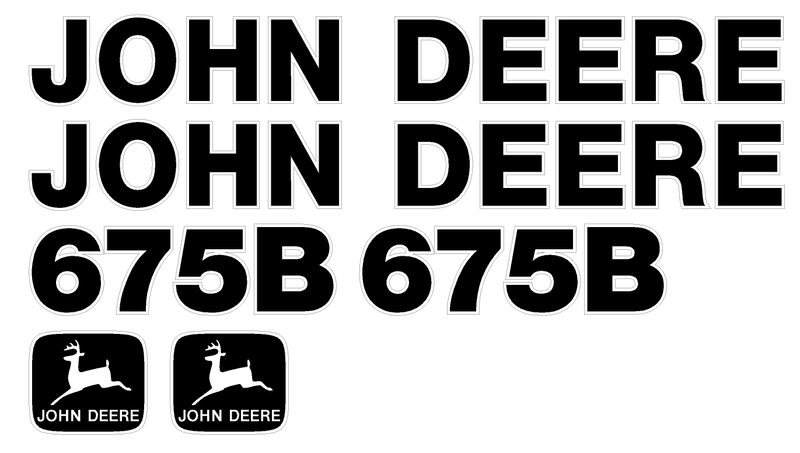 Deere 675B Decal Set