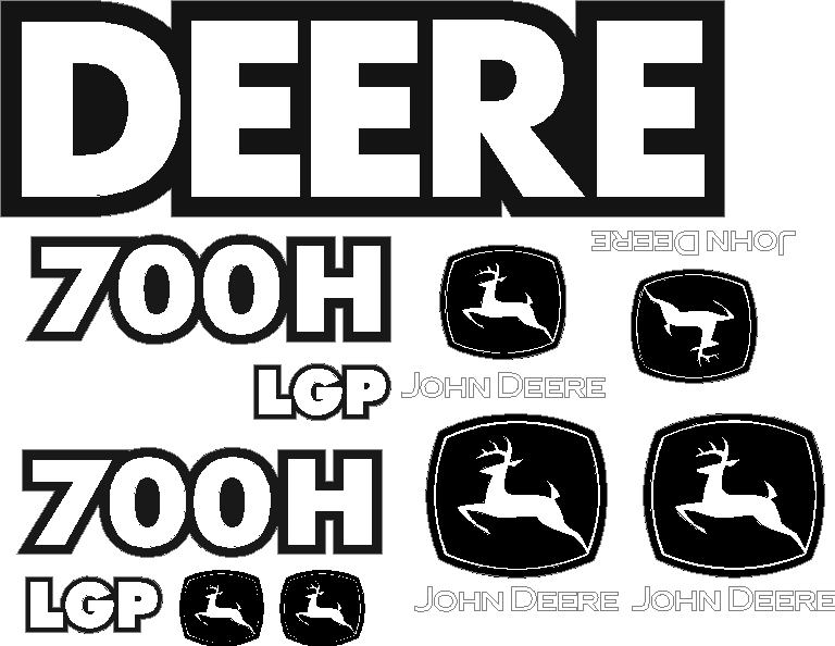 Deere 700H LGP Decal Set