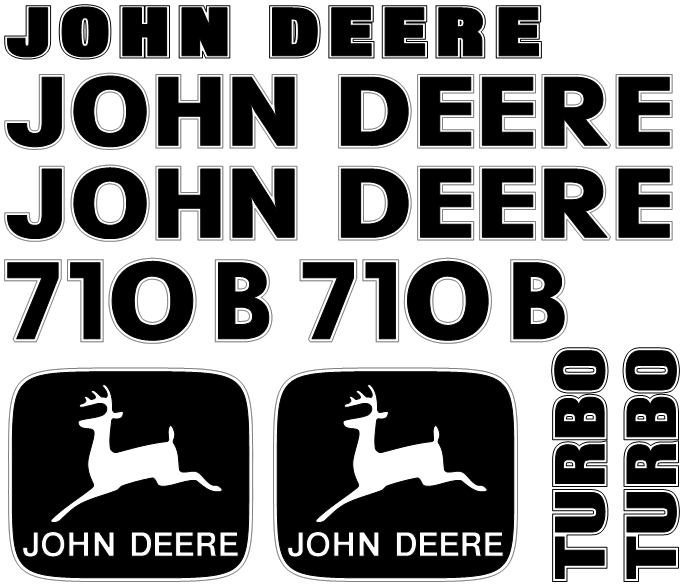 Deere 710B Decal Set