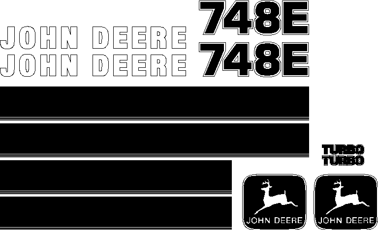 Deere 748E Decal Set