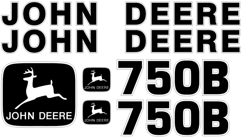 Deere 750B Decal Set