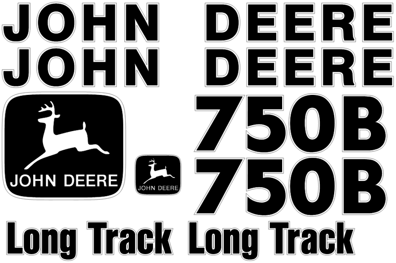 Deere 750B LT Decal Set