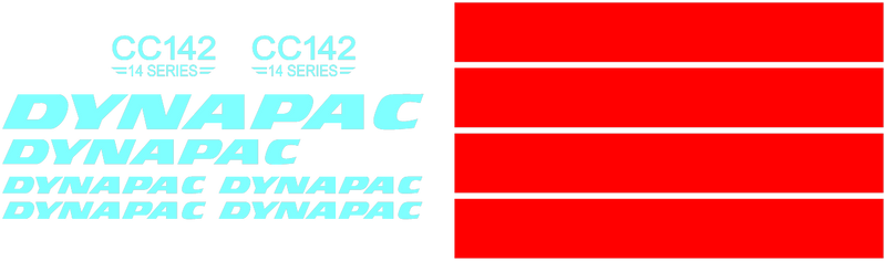 Dynapac CC142 Decal Set