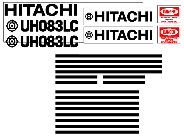 Hitachi UH083 LC Decal Set