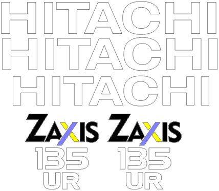 Hitachi ZX135US Decal Set