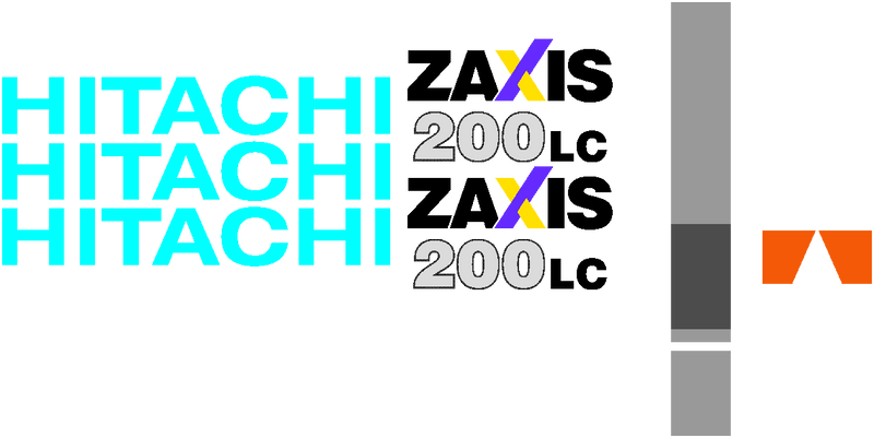 Hitachi ZX200 LC-3 Decal Set