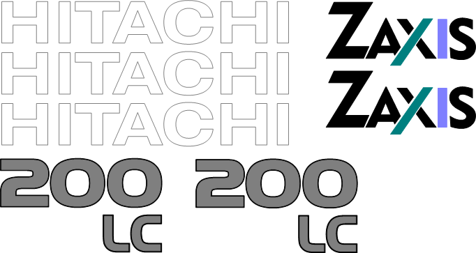 Hitachi ZX200 LC Decal Set