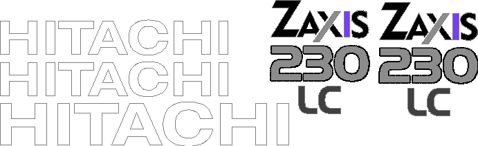 Hitachi ZX230 LC Decal Set