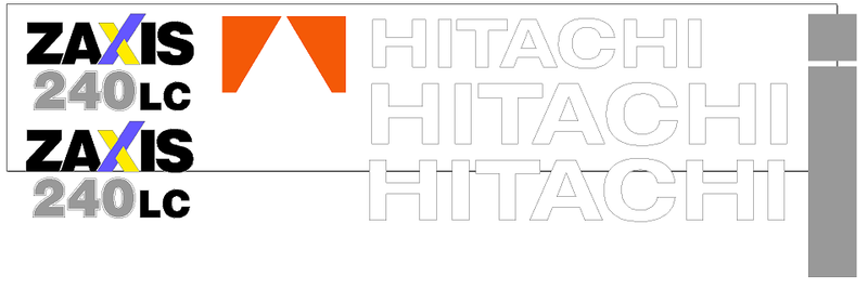 Hitachi ZX240 LC-3 Decal Set