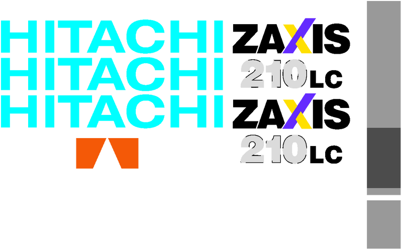 Hitachi ZX210 LC-3 Decal Set