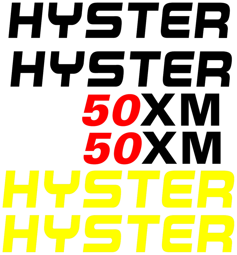 Hyster H50XM Decal Set