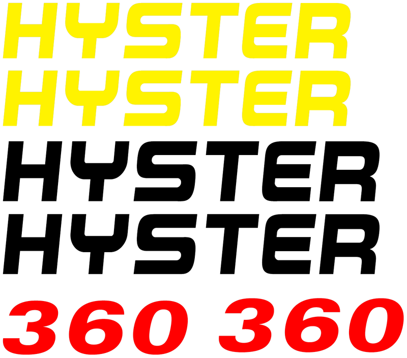 Hyster H360HD Decal Set