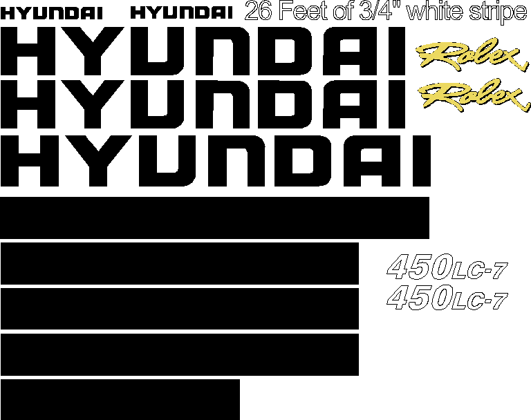 Hyundai ROBEX 450 LC-7  Decal Set