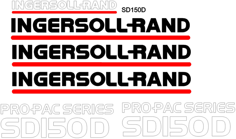 Ingersoll Rand SD150D Decal Set