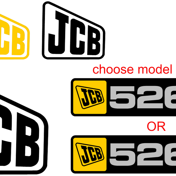 JCB Oblong Stickers 6 Pair