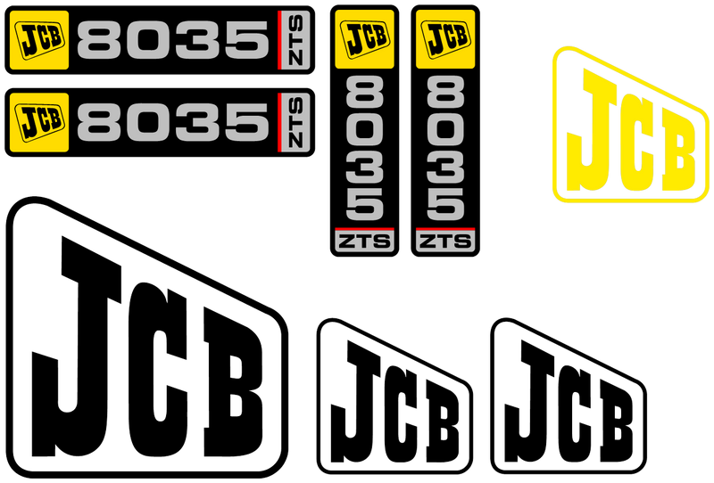 JCB 8035 ZTS Decal Set