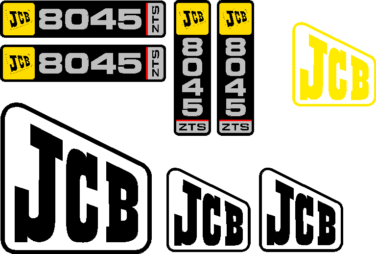 JCB 8045 ZTS Decal Set