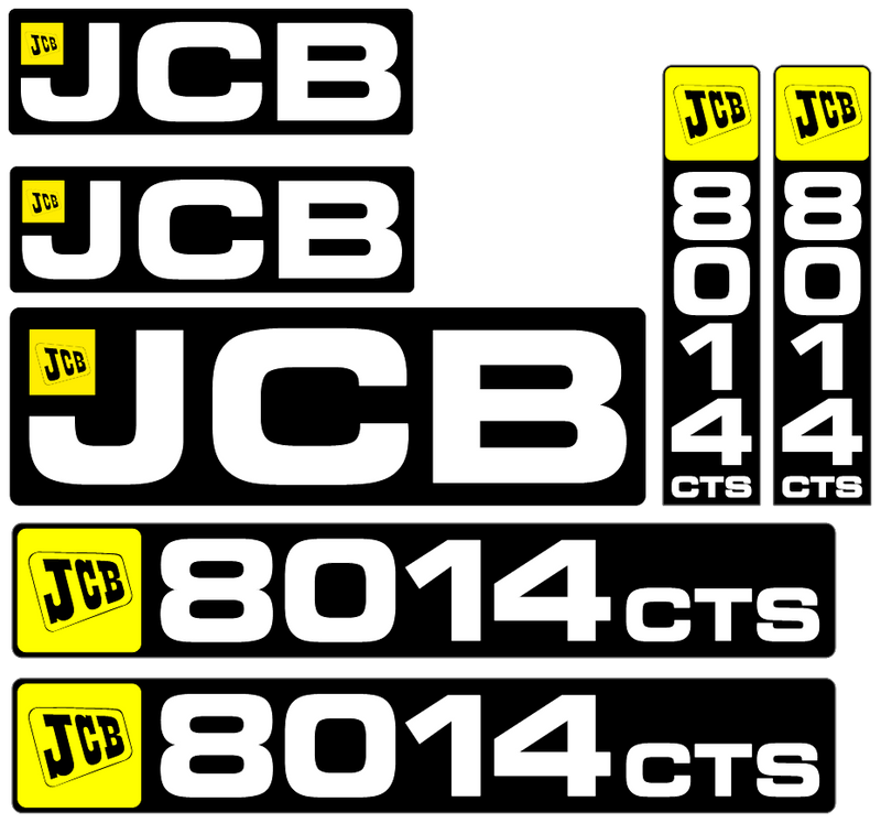 JCB 8014 Decal Set