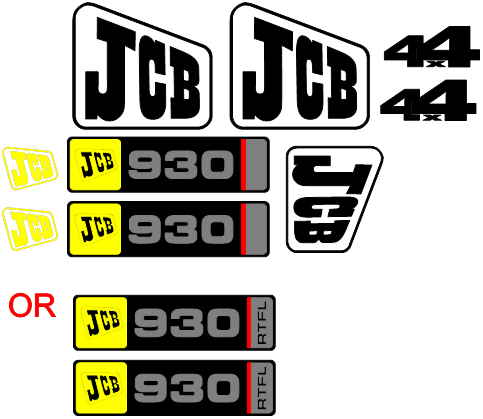 JCB 930RTFL Decal Set