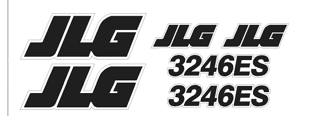 JLG 3246ES Decal Set