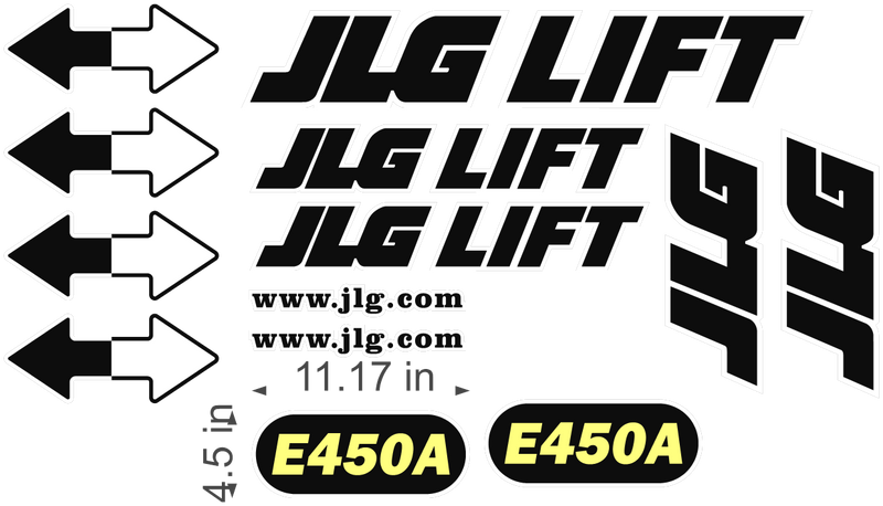 JLG E450AJ Decal Set