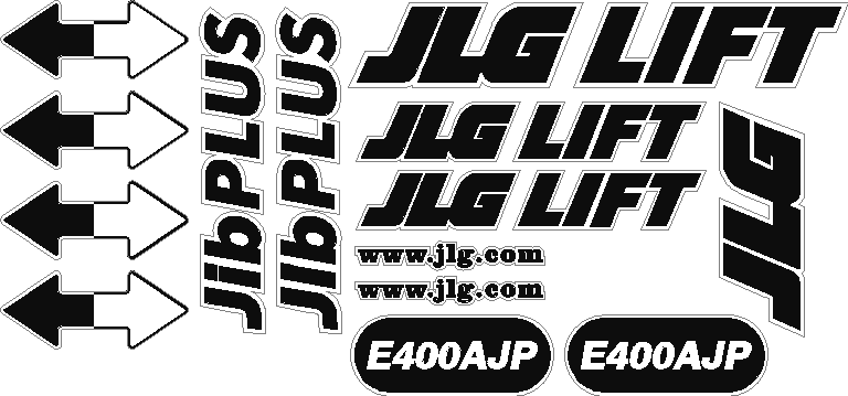 JLG E400AJP Decal Set