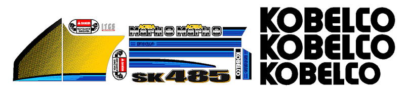 Kobelco SK485 LC-8 ACERA Decal Set