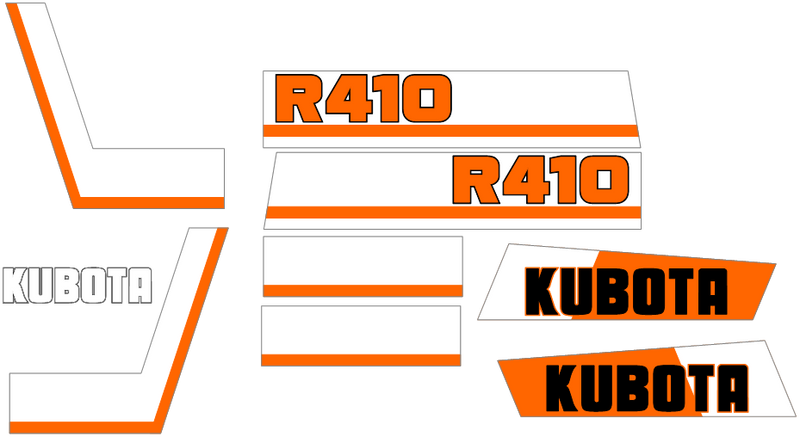 Kubota R410 Decal Set