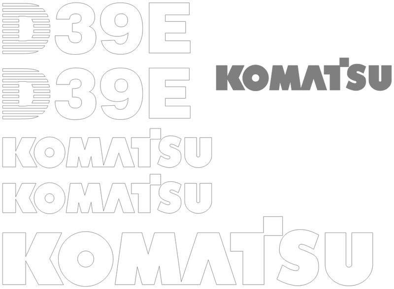 Komatsu D39E-1 Decal Set