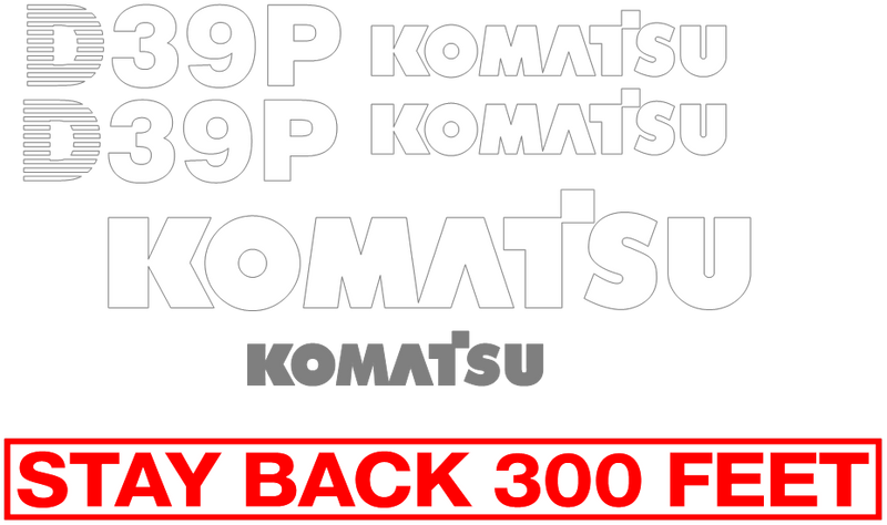 Komatsu D39P-1 Decal Set