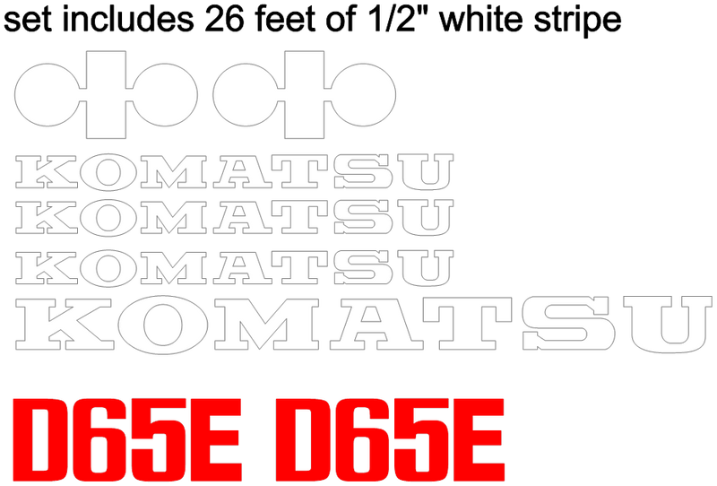 Komatsu D65E-8 Decal Set