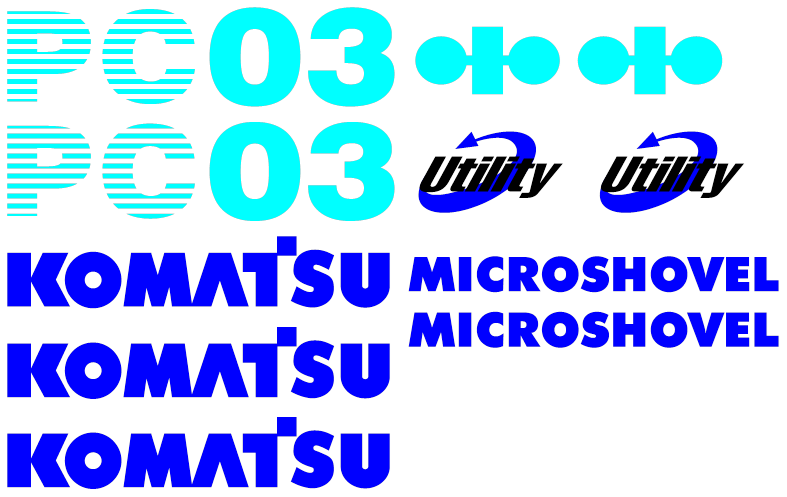 Komatsu PC03  Decal Set