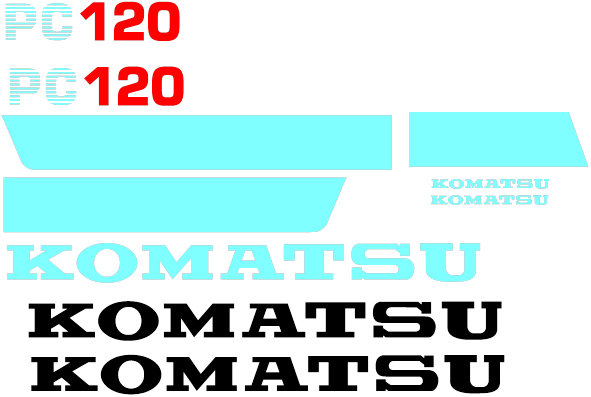 Komatsu PC120-5 Decal Set