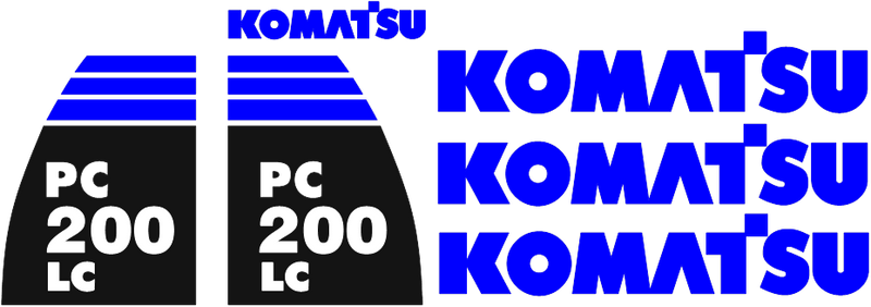 Komatsu PC200 LC-8 Decal Set