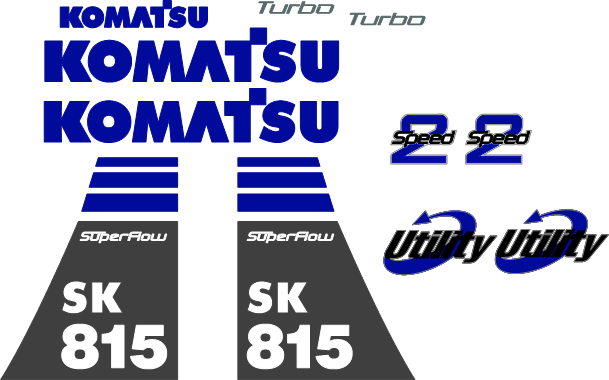 Komatsu SK815 Decal Set