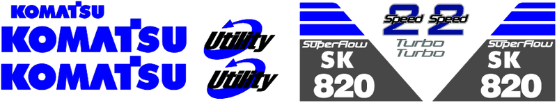 Komatsu SK820-5 Decal Set