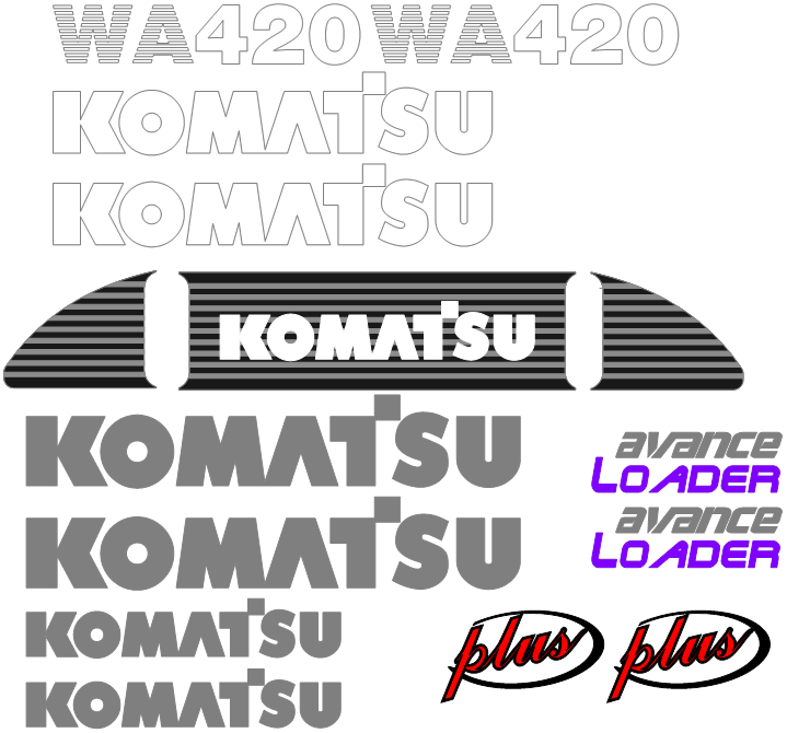 Komatsu WA420-3 Decal Set