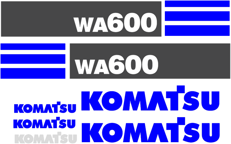 Komatsu WA600-6 Decal Set