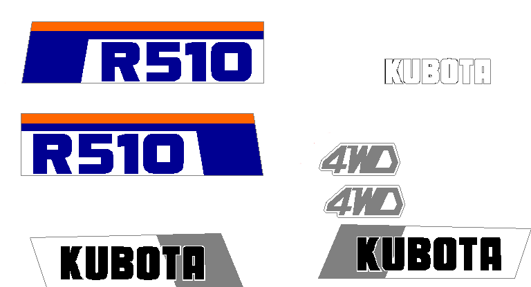 Kubota R510 Decal Set