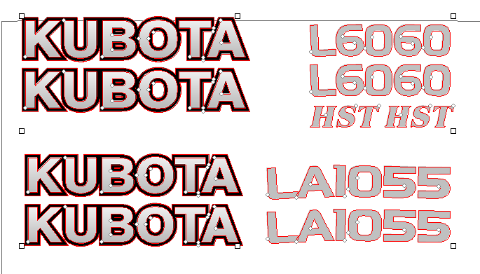 Kubota L6060 Decal Set