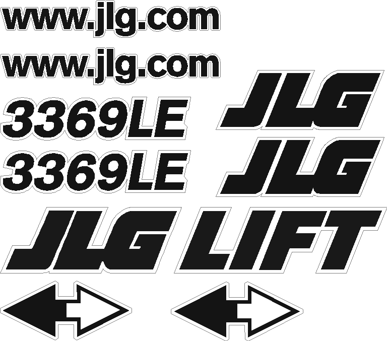 JLG 3369LE Decal Set