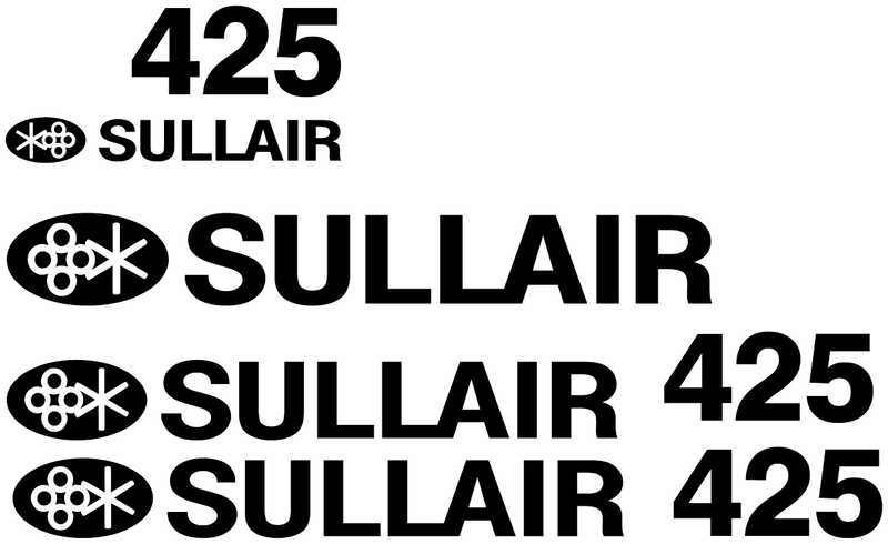 Sullair 425 CFM  Decal Set