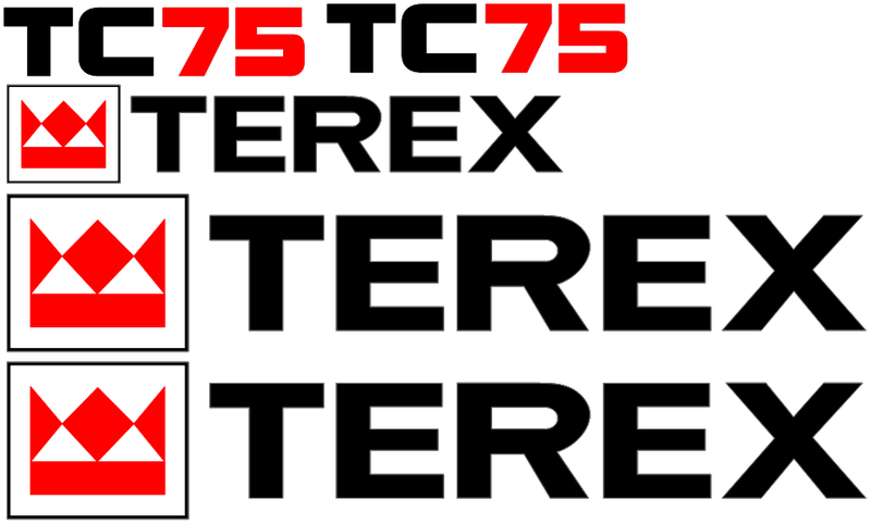 Terex TC75 Decal Set