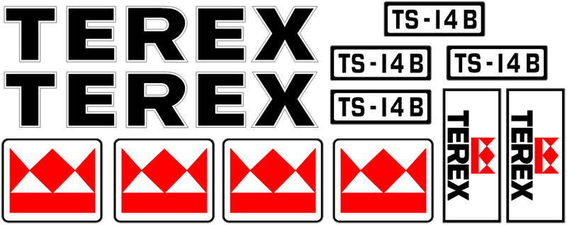 Terex TS14B Decal Set