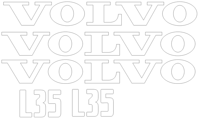 Volvo L35 Decal Set