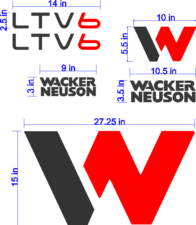 Wacker Neuson LTV6  Decal Set