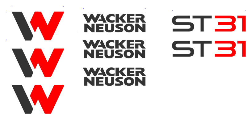 Wacker Neuson ST31 Decal Set